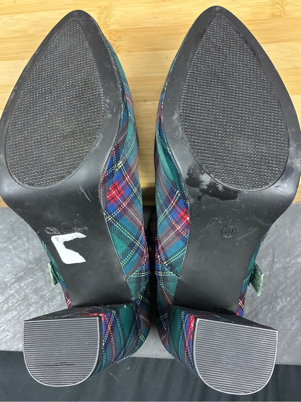 Cato Plaid Mary Jane Platform Heel Women’s Buckle Strap Size 10 Grunge Retro Y2K - Picture 7 of 7